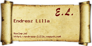Endresz Lilla névjegykártya